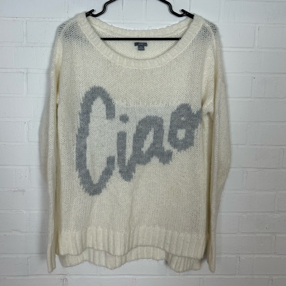 aerie Sweaters - Aerie “Ciao” White Knit Sweater Top